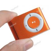MP3 Clip Slim c/ entrada p/ cartão de memoria - laranja