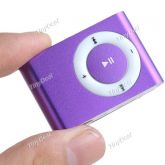 MP3 Clip Slim c/ entrada p/ cartão de memoria - Roxo