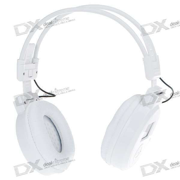 Headphones MP3 player c/ entrada p/ cartão SD - Branco
